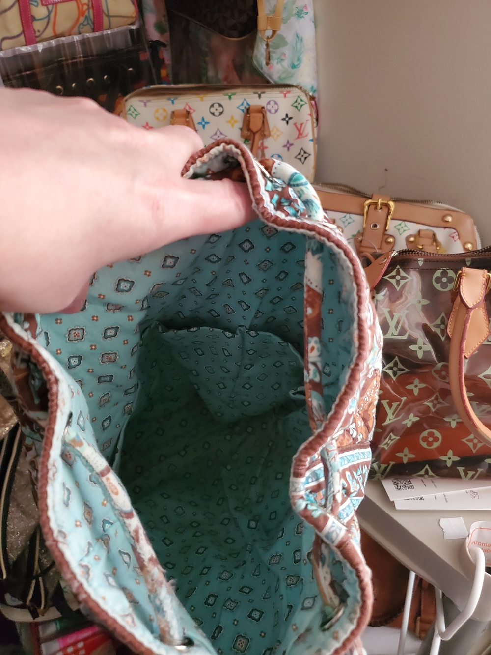 BUNDLE ONLY ITEM Vera Bradley Boho Backpack *FLAWS - Picture 9 of 16
